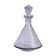 Art deco faceted violet crystal liquor carafe, Bohemia 1930s.