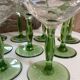 Verres à pied vintage pied vert