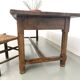 Authentic French farmhouse table from 1890 in solid oak with two drawers.