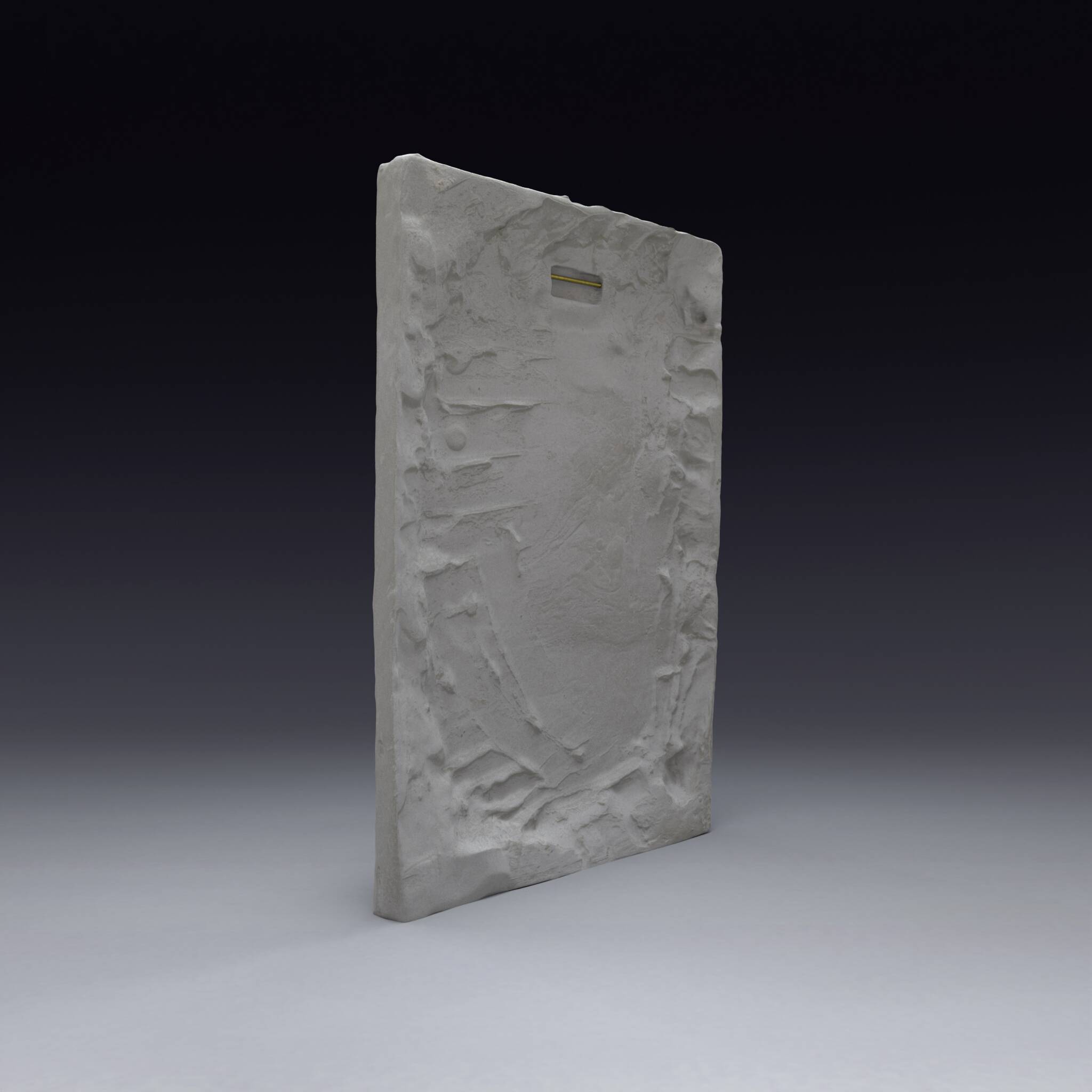 Bas-relief en plâtre d’une feuille d’acanthe
