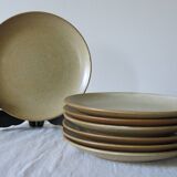 7 “Grès village France” dessert plates in very good condition