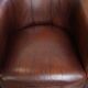 Fauteuil club en cuir de mouton