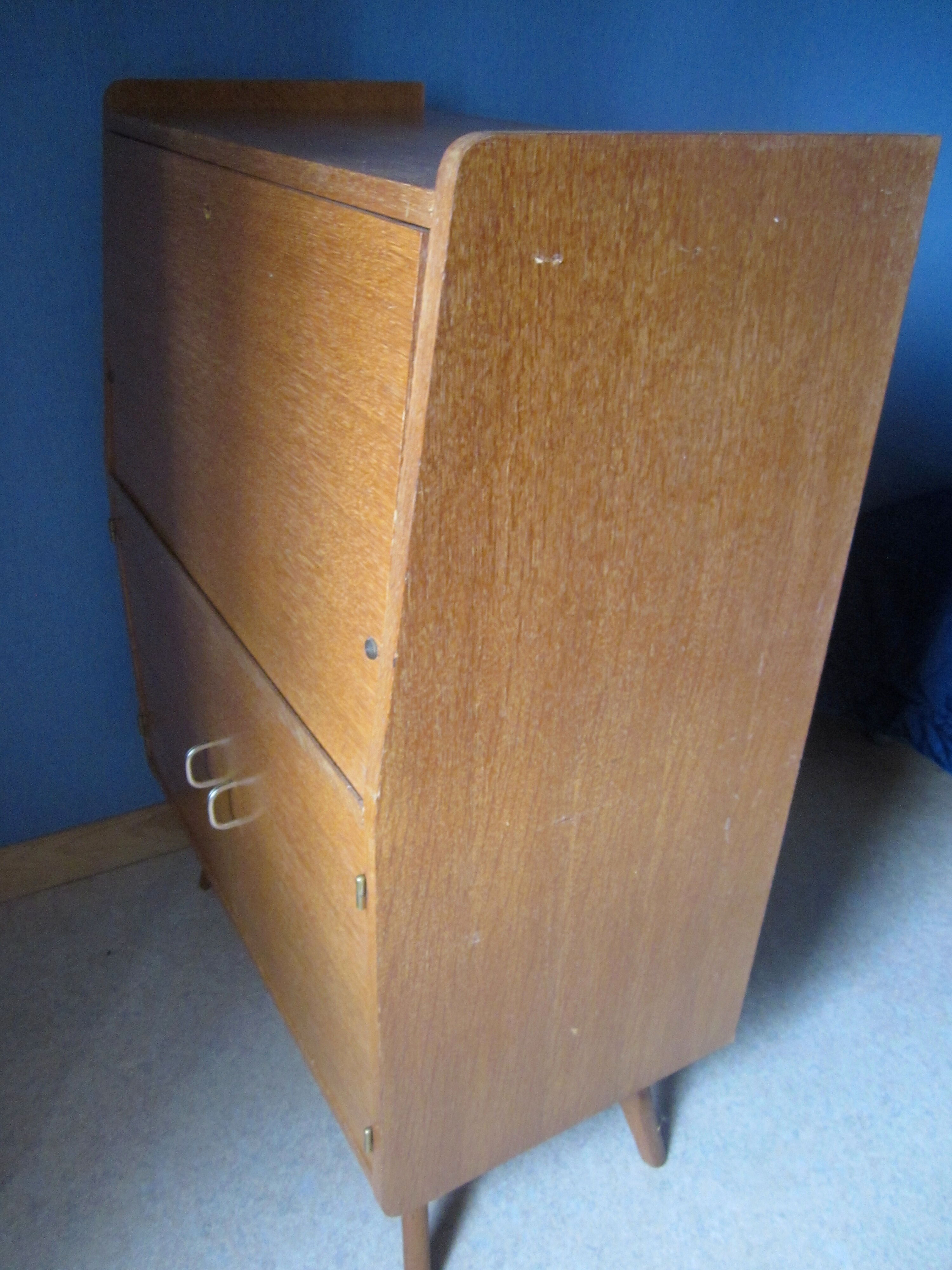 Secretaire pieds compas  années 60