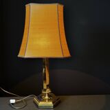 Hexagonal gold table lamp – Empire / Hollywood Regency style
