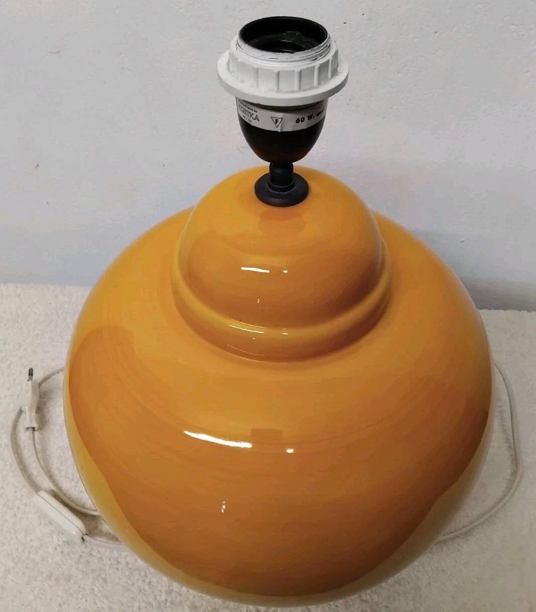 Kostka crackle glazed ceramic lamp base, h: 38 cm, vintage