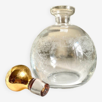 Lancel liqueur carafe in chiseled glass