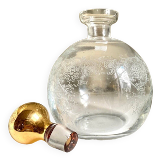 Lancel liqueur carafe in chiseled glass