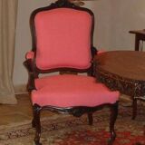 Paire de fauteuils en palissandre style Louis XV