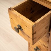Cabinet Biedermeier en pin ancien avec 4 tiroirs