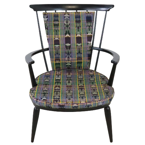 Black bar chair with cushion 'Delmenhorst' Black bar chair with cushion 'Delmenhorst' Black sp