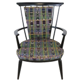 Black bar chair with cushion 'Delmenhorst' Black bar chair with cushion 'Delmenhorst' Black sp