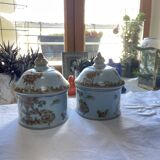 Duo of sugar bowl or candy box