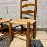 Set of 6 vintage brutalist chairs
