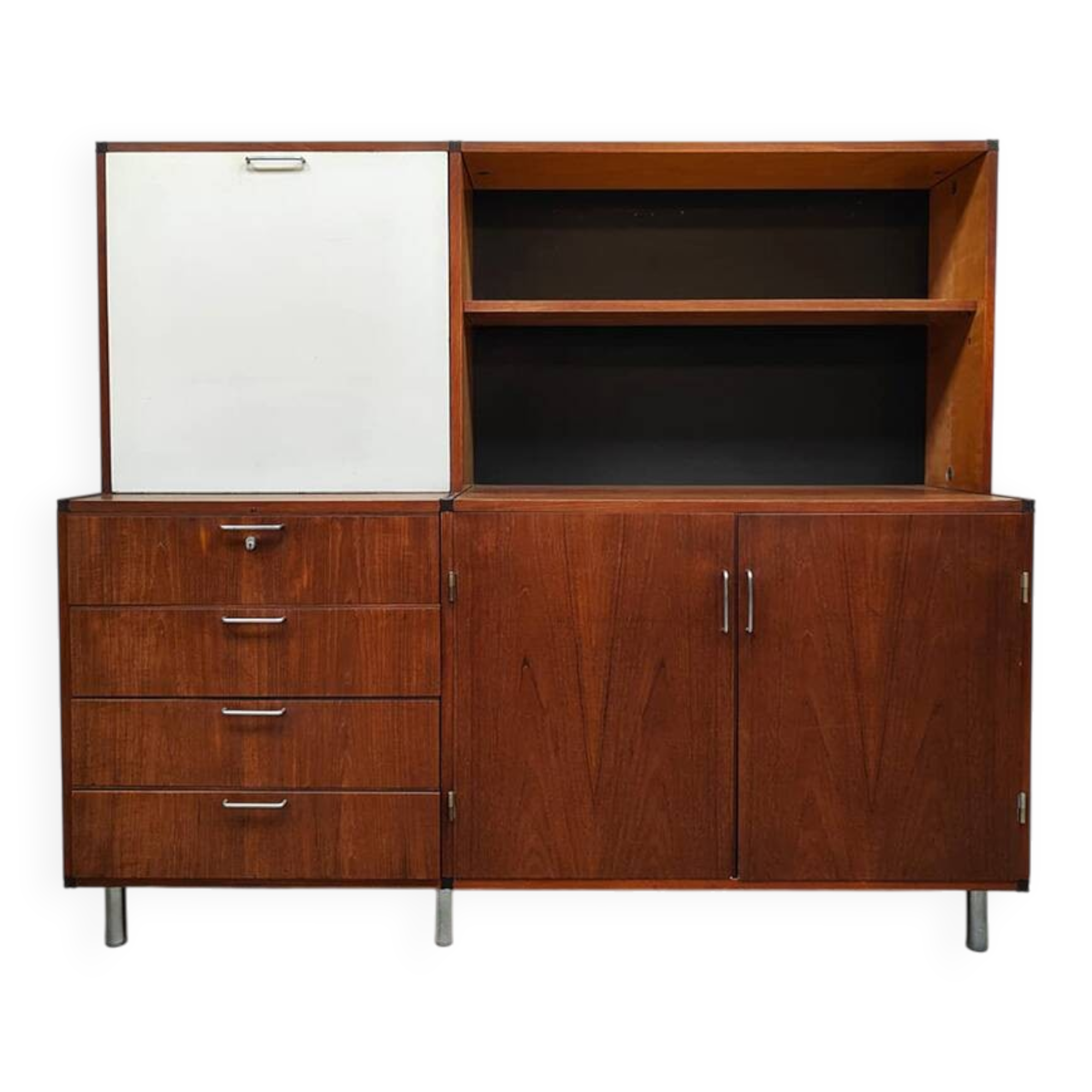 Vintage Dutch design cabinet secretary Cees Braakman Pastoe 1960 'Made to measure'