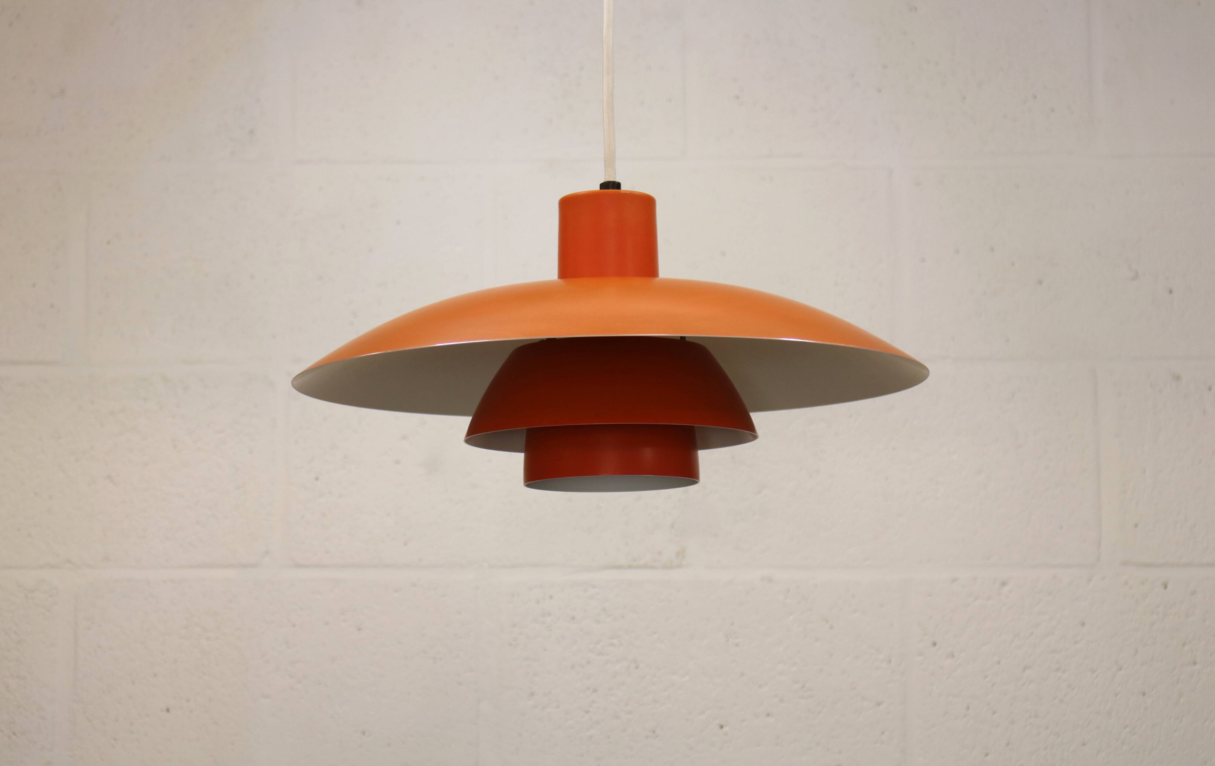 Vintage LOUIS POULSEN PH 4/3 Lamp - 70s Danish Mid Century Modern Pendant