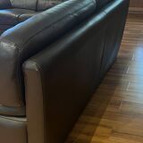 Set of two sofas. High-quality thick bull leather.