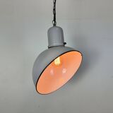 Industrial Grey Enamel Factory Pendant Lamp, 1960s
