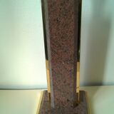 Marble and brass lamp base FEDAM Belgium c.1980