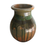 Pottery vase and varnished earth of Vallauris around 1930