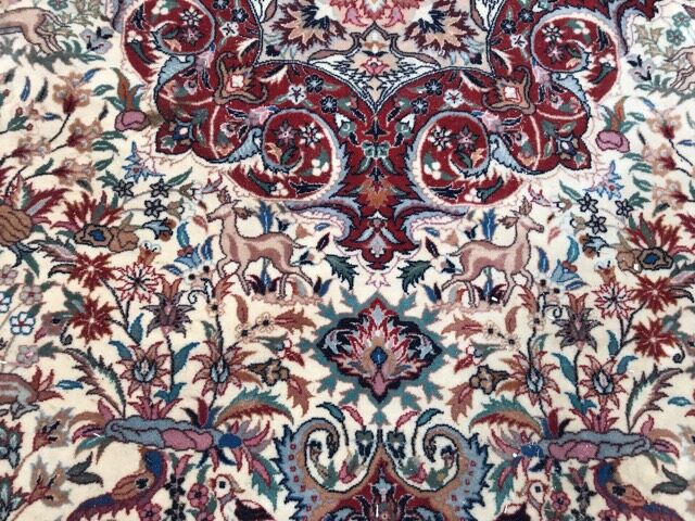 Large vintage carpet Sino Persian Tabriz fine, handmade 247x315 cm