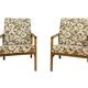 Pair of retro armchairs with floral upholstery, Czechoslovakia, 1960s