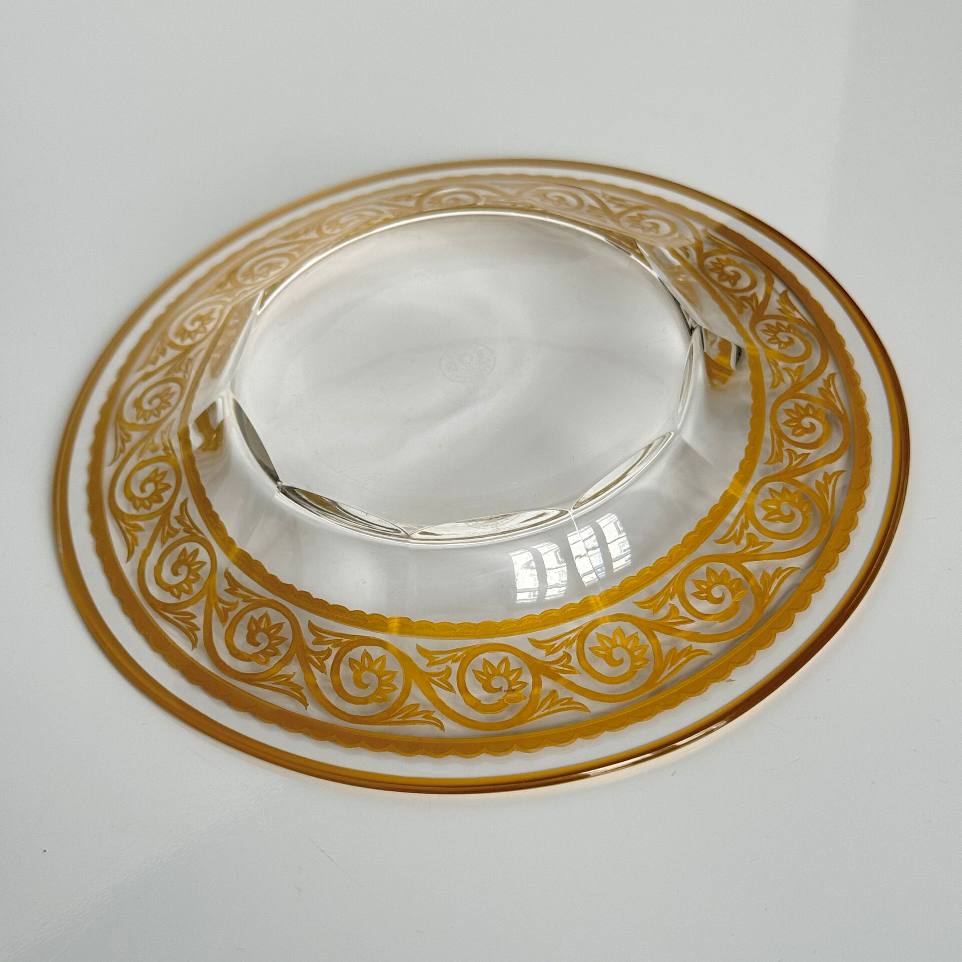 Baccarat Crystal Tray – Golden Frieze