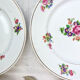 4 small plates iron earth salins model "anny" floral pattern