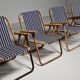 Bamboo and brass folding chairs, Italy, 1960s