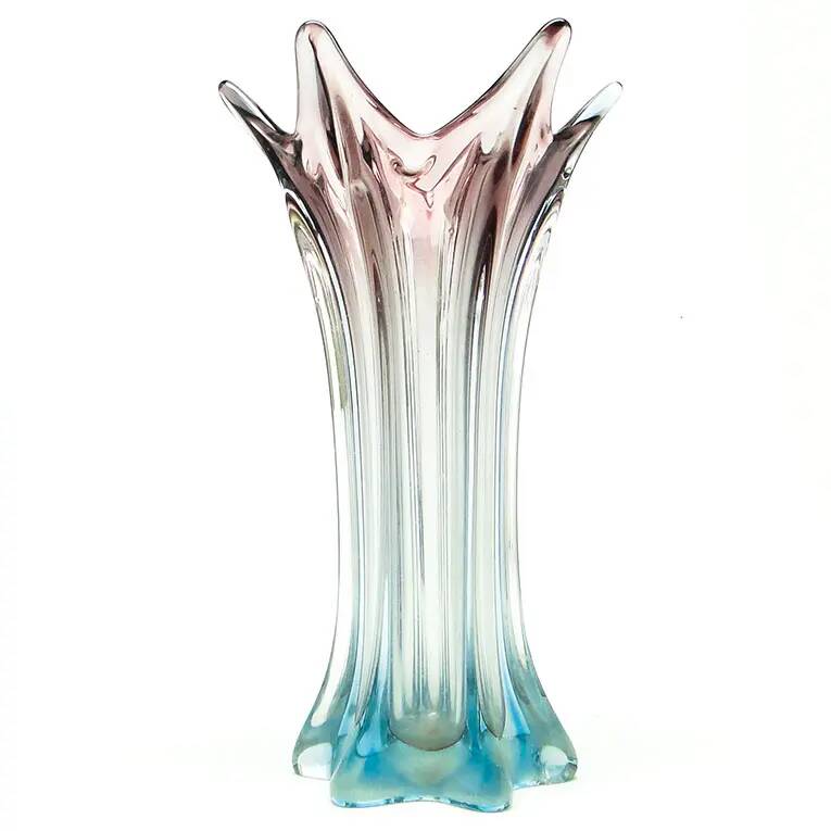 Murano vase, Sommerso, glass, design by F. Poli, Italy, 1950s