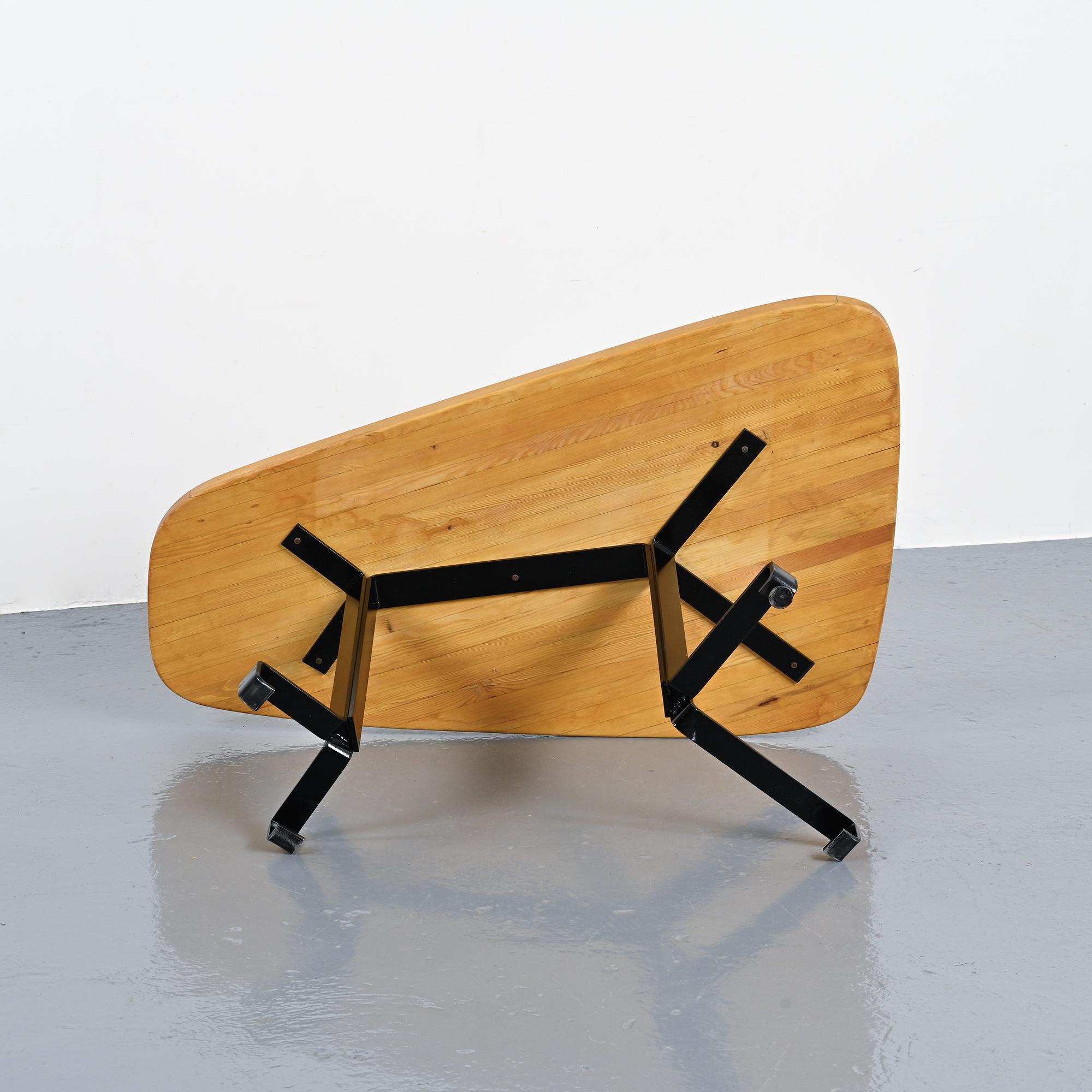 Free-form table, Charlotte Perriand for Les Arcs, circa 1986