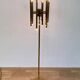 Mid-century design brass floor lamp, 1980s in style of Gaetano Sciolari