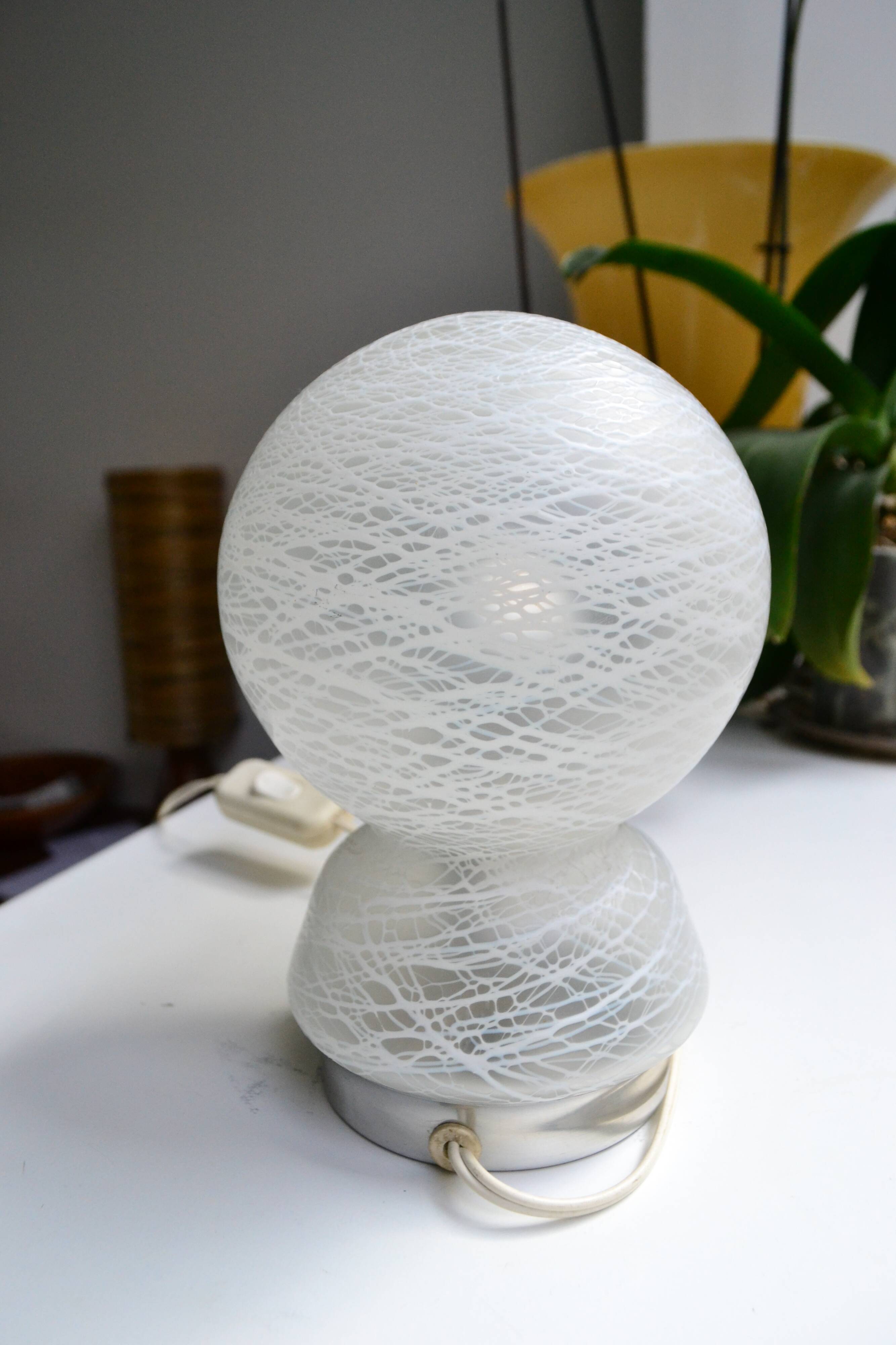 Glass ball lamp Italy 70s