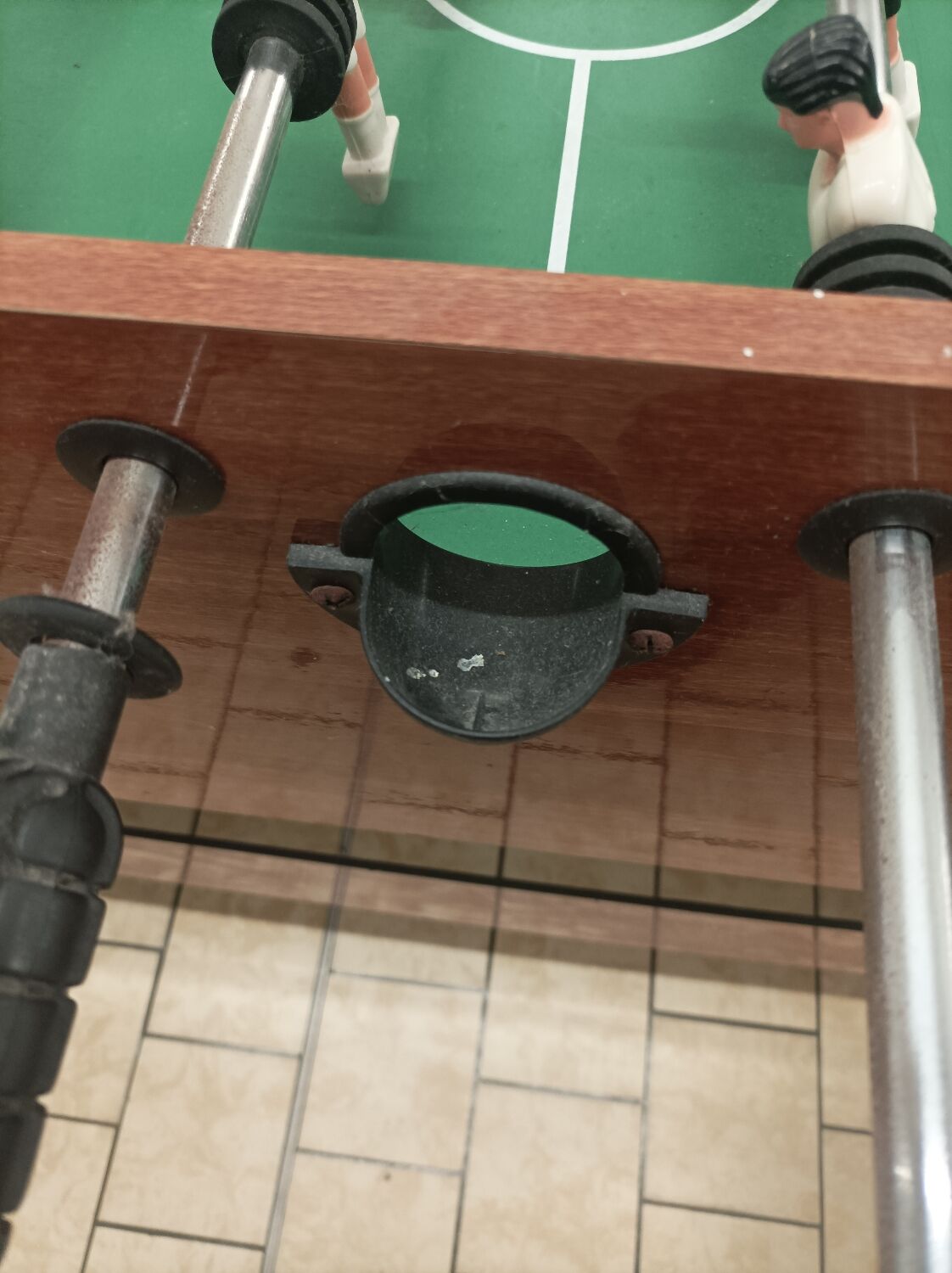 Old table football wood chrome vintage