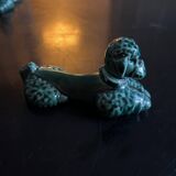 12 green ceramic cutlery holders