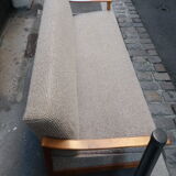 Scandinavian daybed of the 60s wood and fabric
