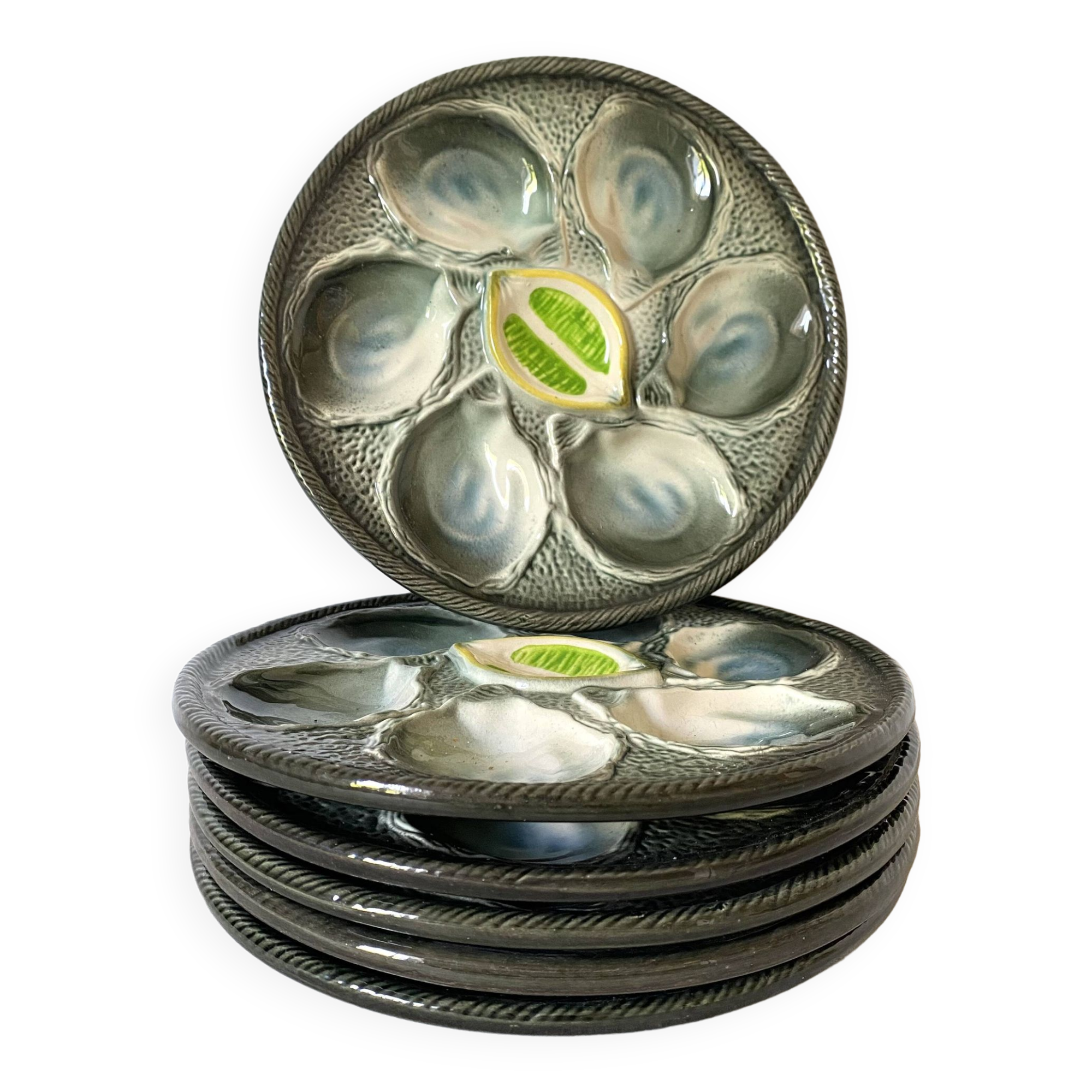 St Clément oyster slip plates