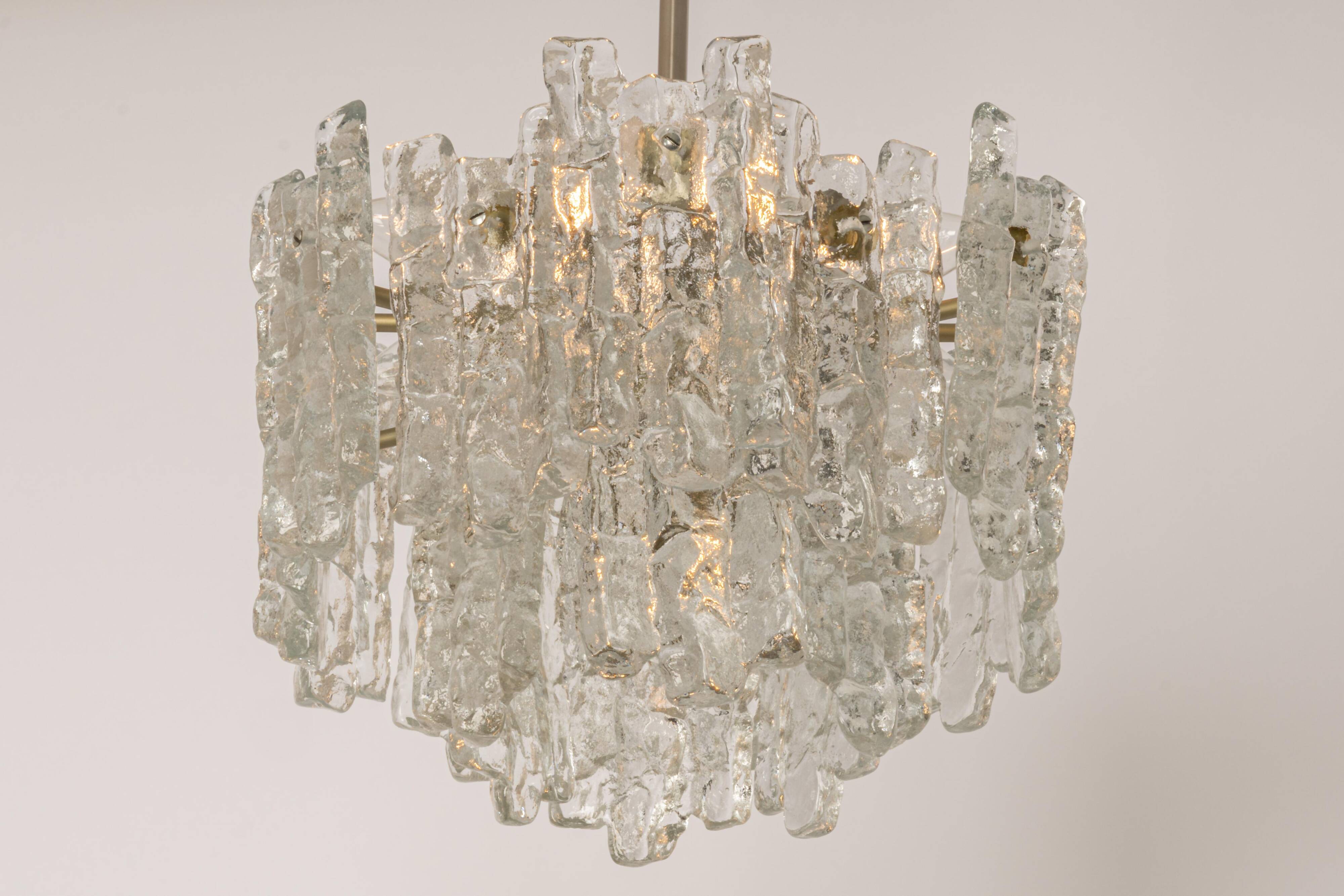 Murano glass ice chandelier by Kalmar, Austria, 1960s