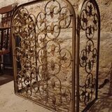 Decorative grille, wrought iron firewall 1940, 1950