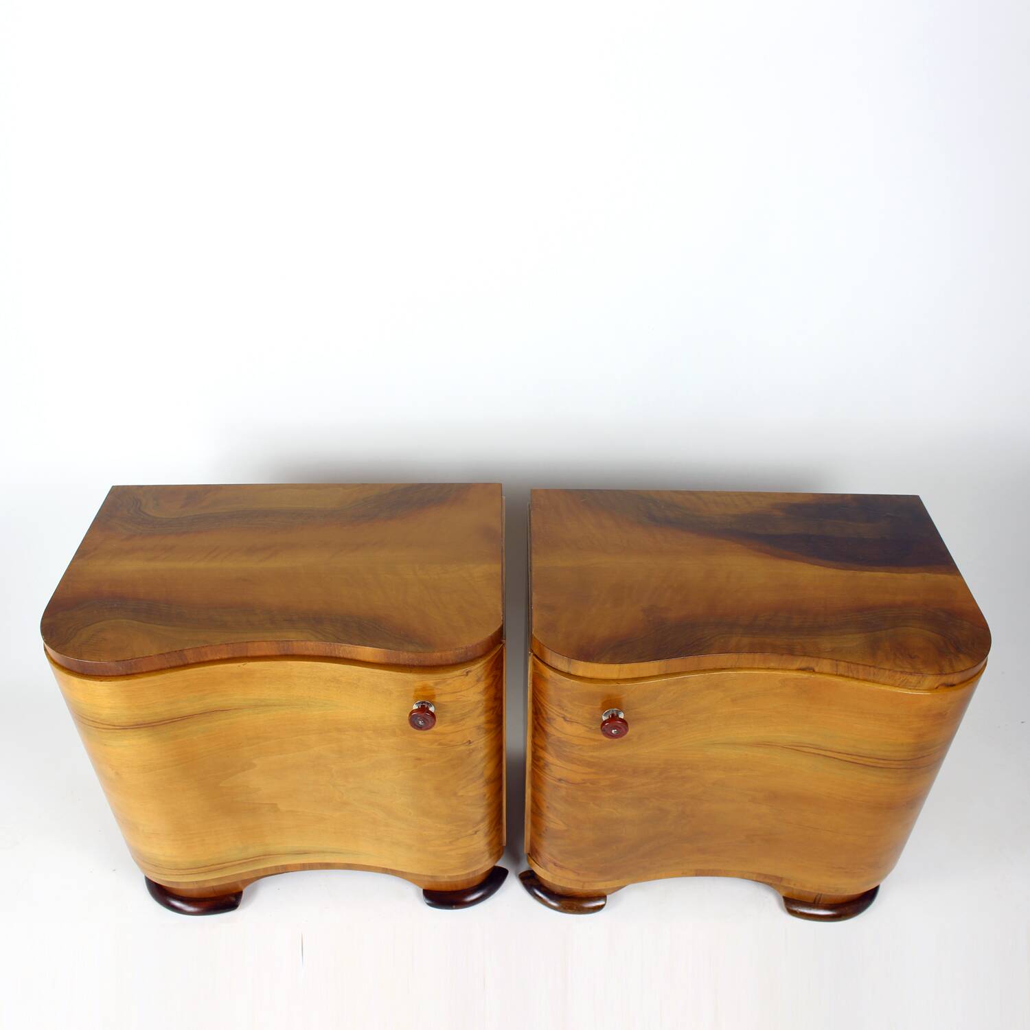 Art Deco Bedside Tables By Jindřich Halabala For Up Závody, 1930s