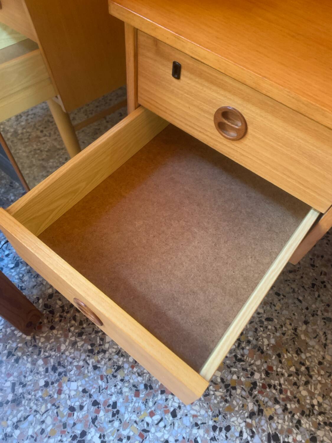 Scandinavian-style desk in light wood