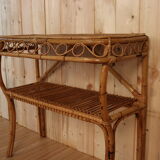 Vintage rattan console Italy