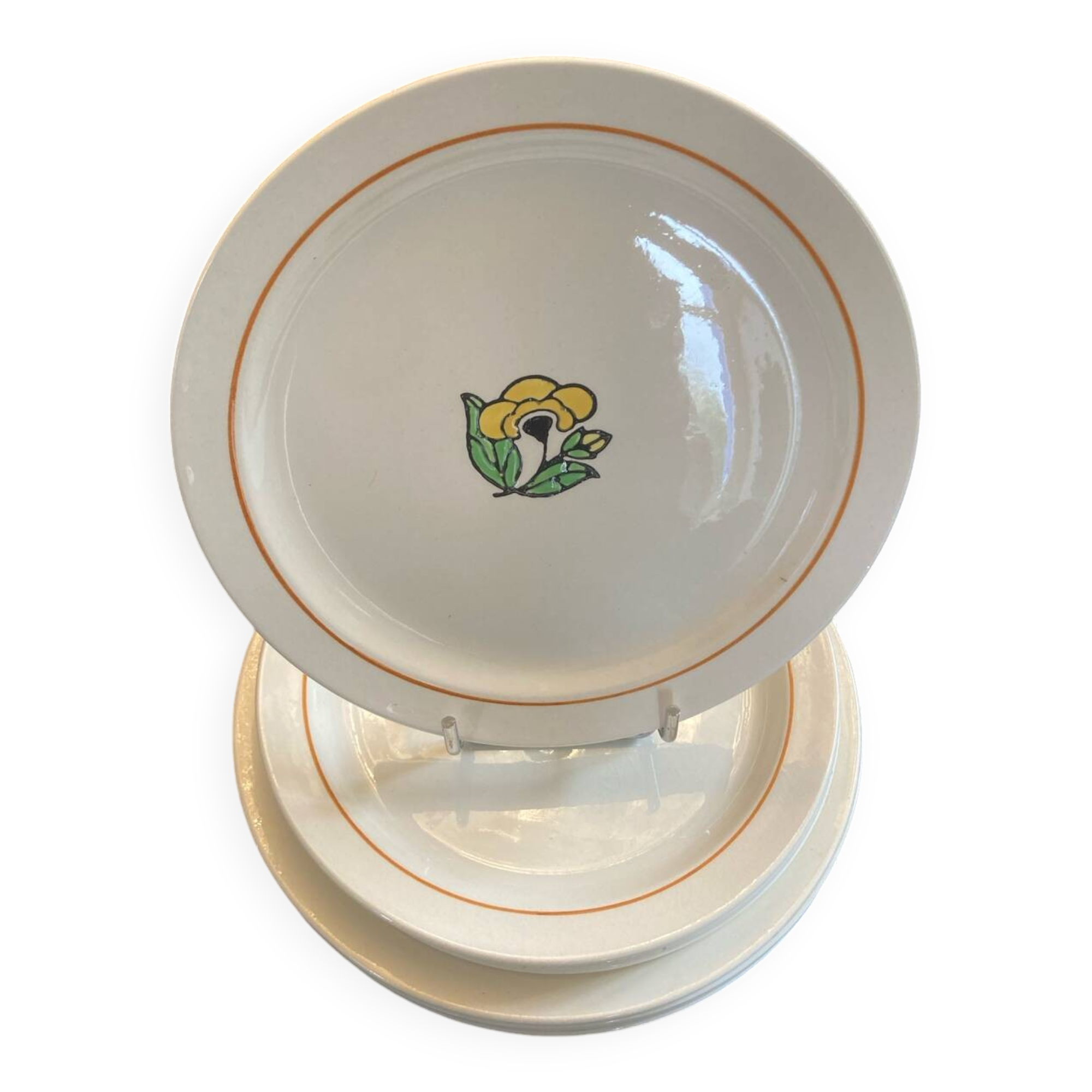 Lot 11 assiettes salins terre de fer