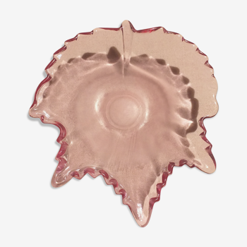 Porte savon en verre forme feuille d'érable