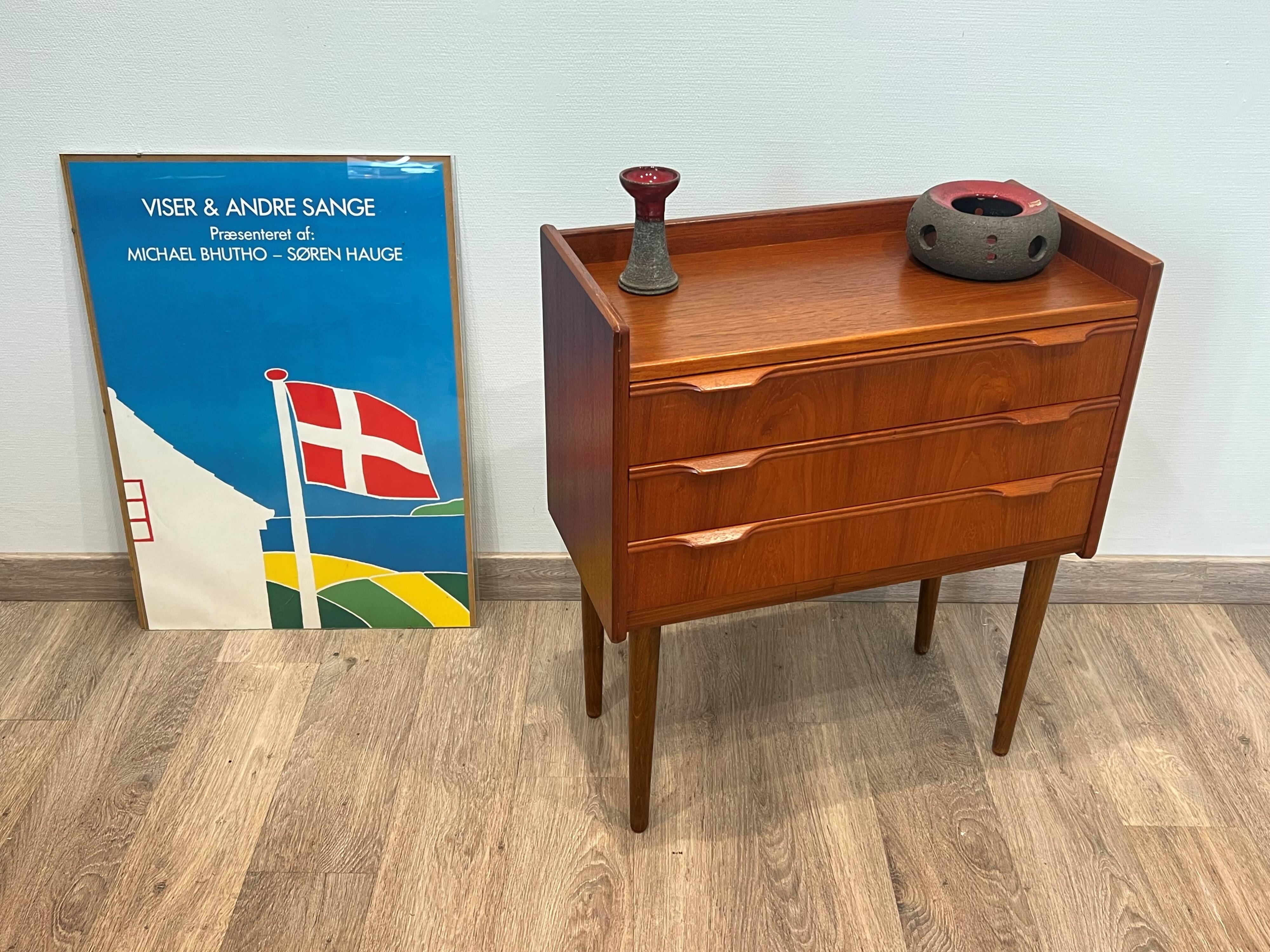 Scandinavian teak commode from the 1960s, Denmark.
