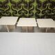 Set of 3 travertine nesting tables