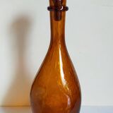Three-sided blown glass carafe from Biot 1960s