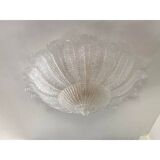 Italian impressive murano glass sputnik chandelier flush mount, lot of 2 or a pair of chandeliers