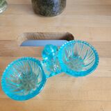 Blue glass saleron