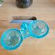 Blue glass saleron