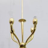 Art Deco Italian Brass Chandelier, 1940s